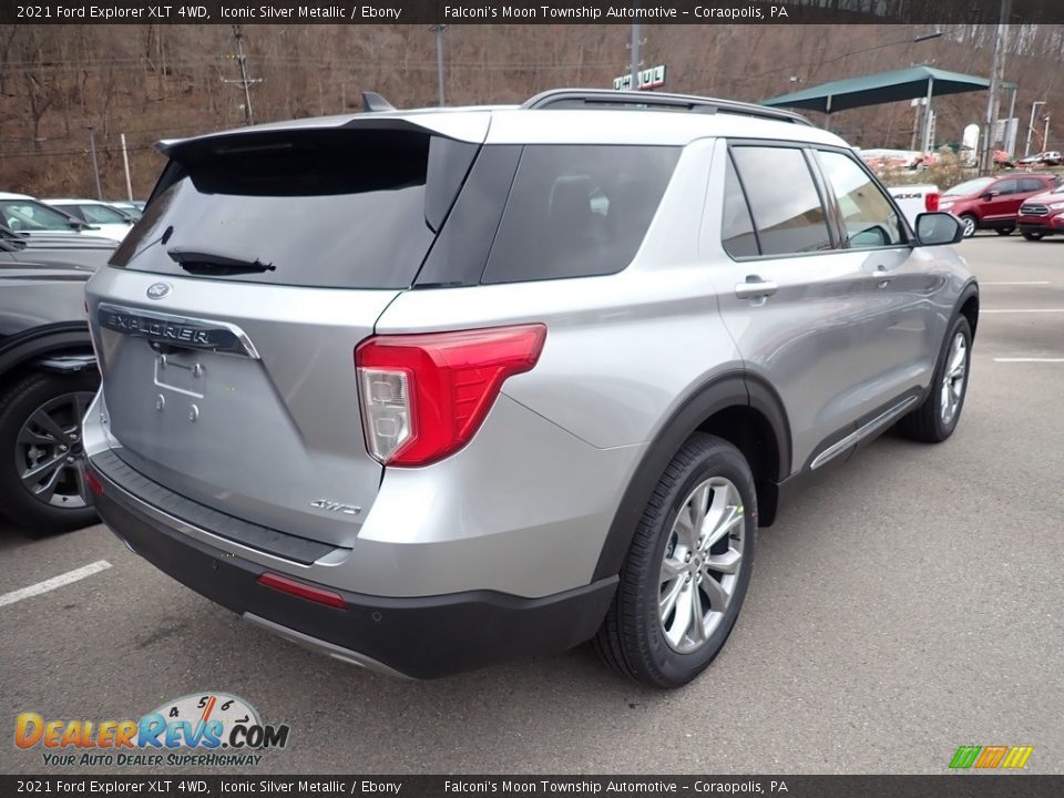 2021 Ford Explorer XLT 4WD Iconic Silver Metallic / Ebony Photo #2