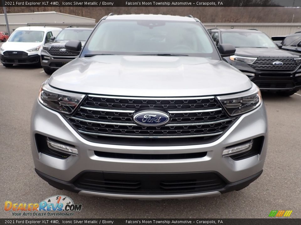 2021 Ford Explorer XLT 4WD Iconic Silver Metallic / Ebony Photo #4