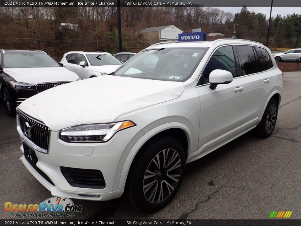 2021 Volvo XC90 T6 AWD Momentum Ice White / Charcoal Photo #5