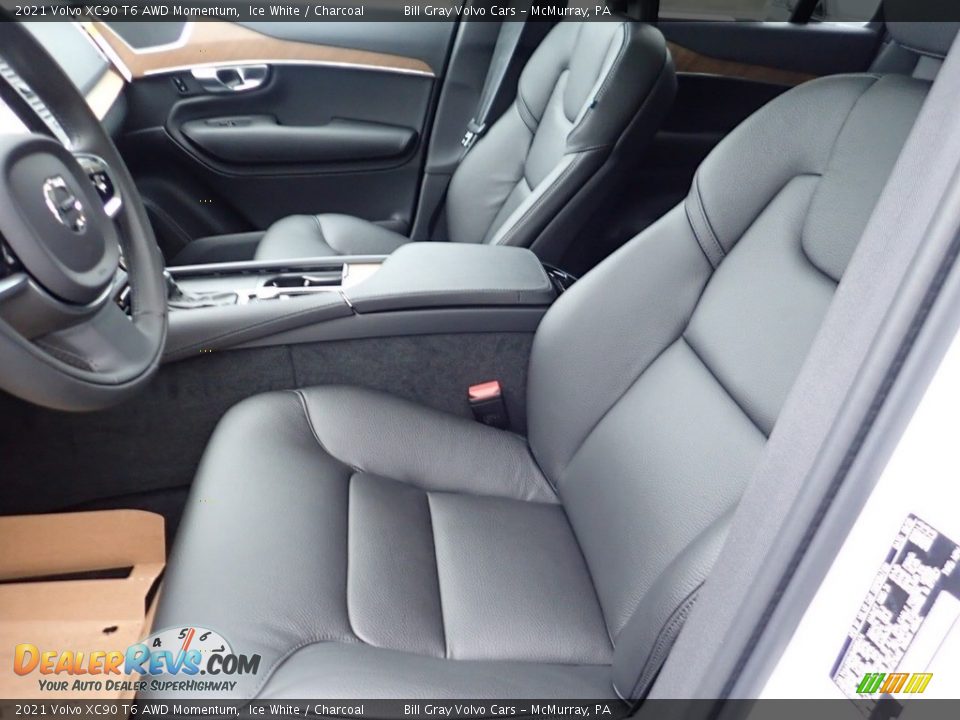 2021 Volvo XC90 T6 AWD Momentum Ice White / Charcoal Photo #7
