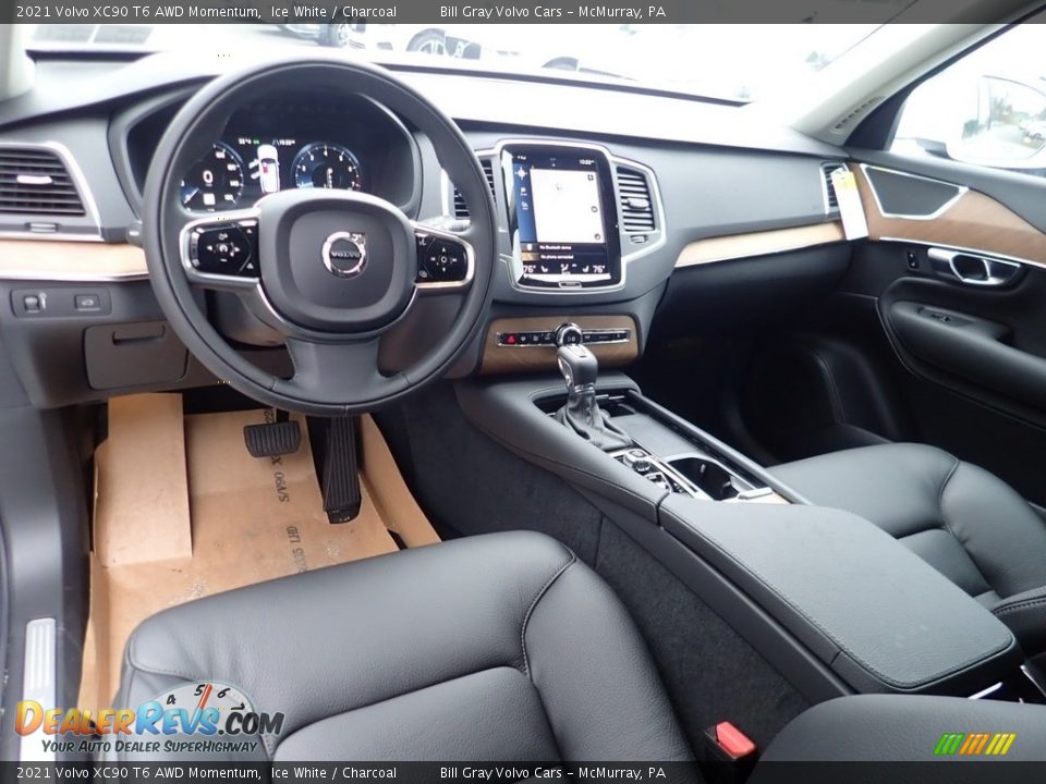 2021 Volvo XC90 T6 AWD Momentum Ice White / Charcoal Photo #10