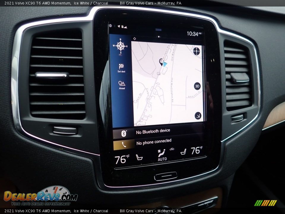 2021 Volvo XC90 T6 AWD Momentum Ice White / Charcoal Photo #14