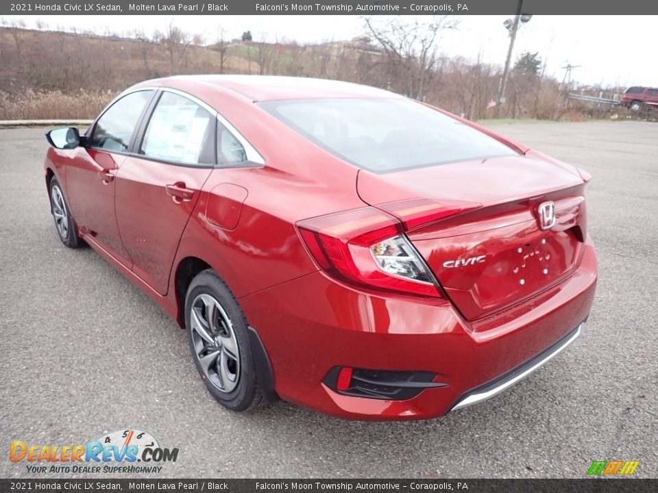 2021 Honda Civic LX Sedan Molten Lava Pearl / Black Photo #4