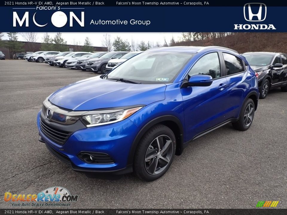 2021 Honda HR-V EX AWD Aegean Blue Metallic / Black Photo #1