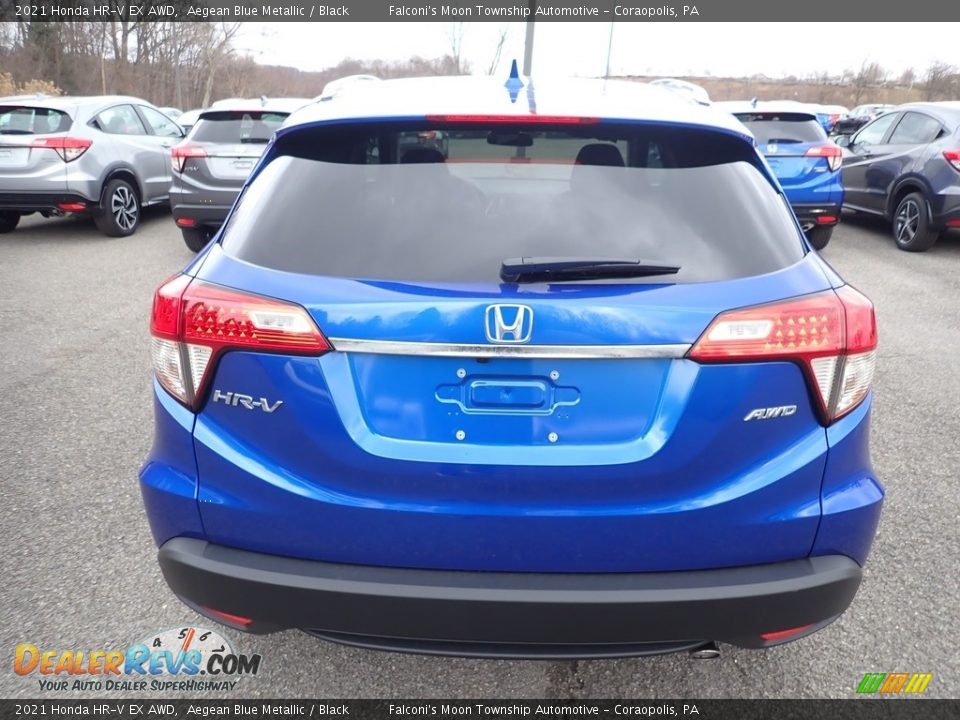2021 Honda HR-V EX AWD Aegean Blue Metallic / Black Photo #4