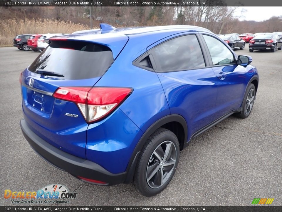 2021 Honda HR-V EX AWD Aegean Blue Metallic / Black Photo #5