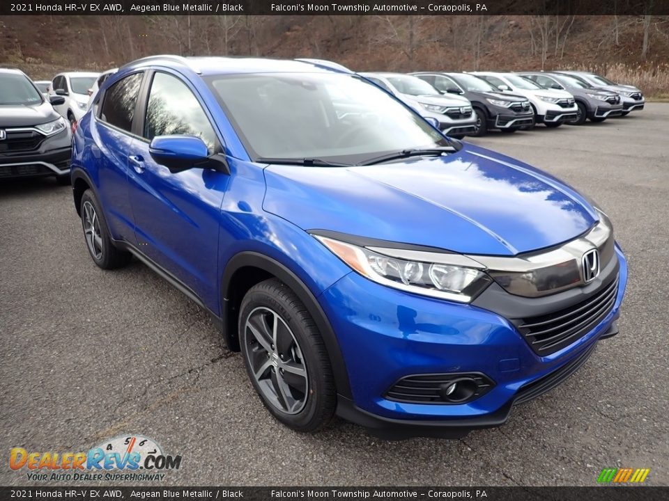 2021 Honda HR-V EX AWD Aegean Blue Metallic / Black Photo #6