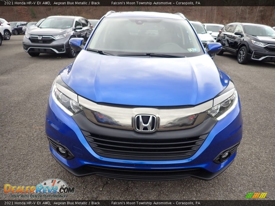 2021 Honda HR-V EX AWD Aegean Blue Metallic / Black Photo #7
