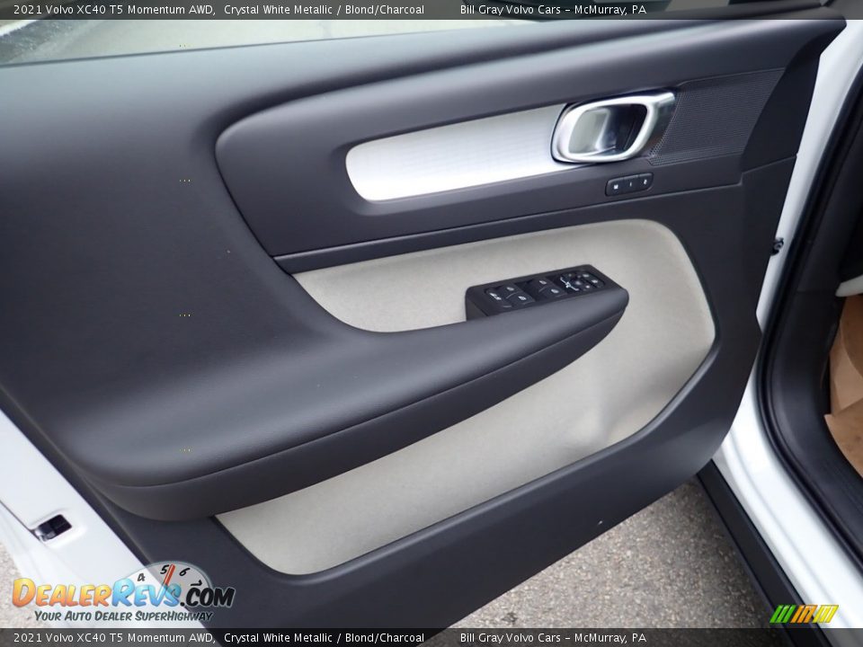 2021 Volvo XC40 T5 Momentum AWD Crystal White Metallic / Blond/Charcoal Photo #10