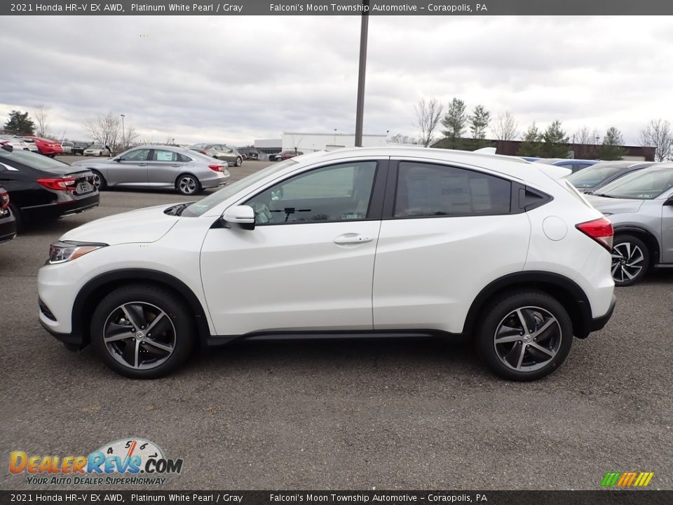 2021 Honda HR-V EX AWD Platinum White Pearl / Gray Photo #3