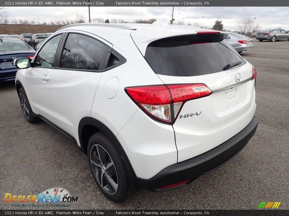 2021 Honda HR-V EX AWD Platinum White Pearl / Gray Photo #4