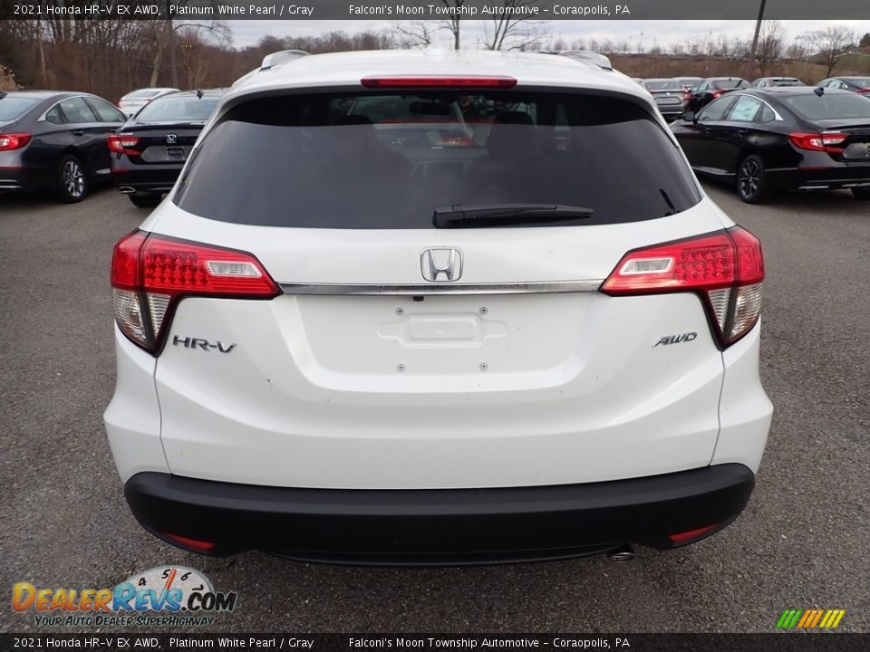 2021 Honda HR-V EX AWD Platinum White Pearl / Gray Photo #5
