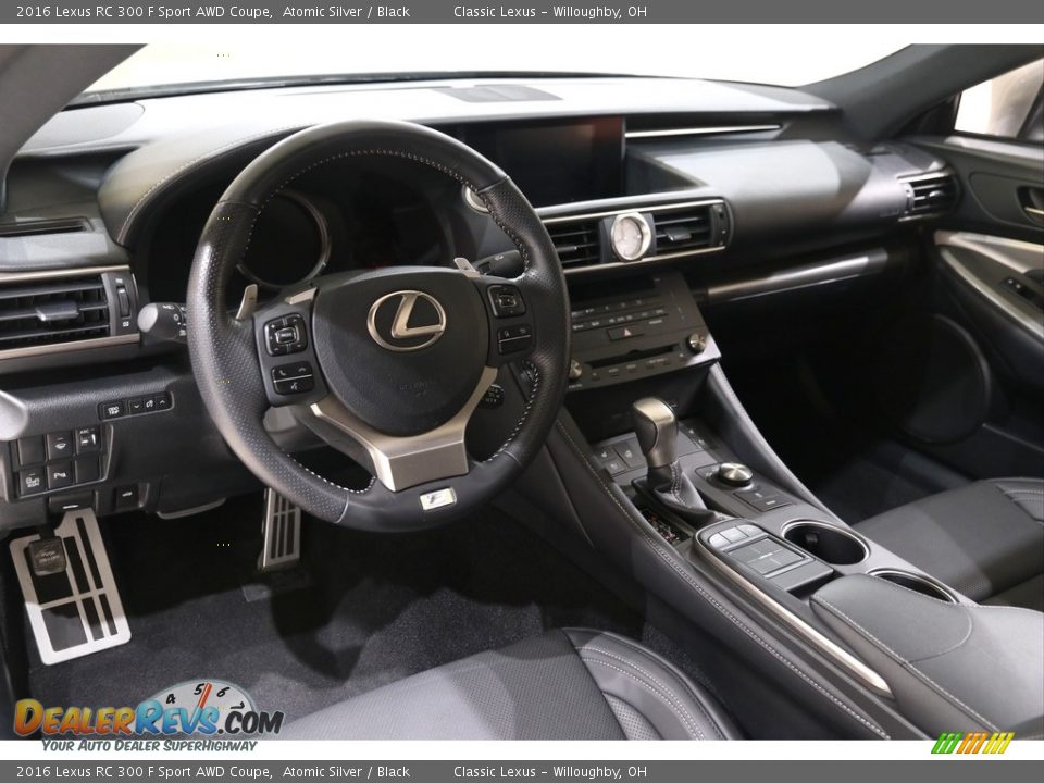 Black Interior - 2016 Lexus RC 300 F Sport AWD Coupe Photo #9