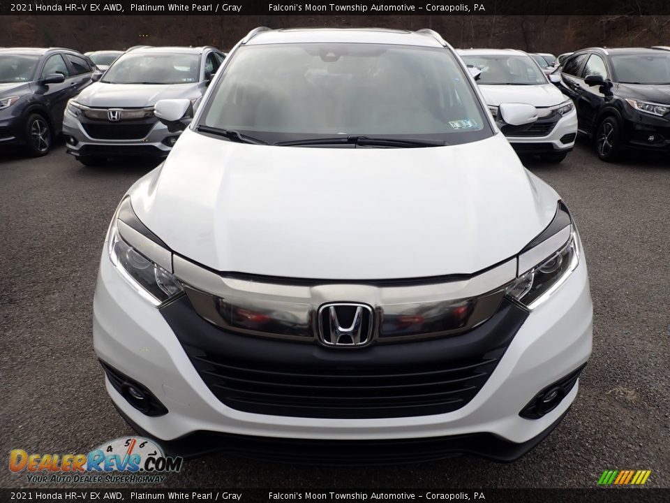 2021 Honda HR-V EX AWD Platinum White Pearl / Gray Photo #8