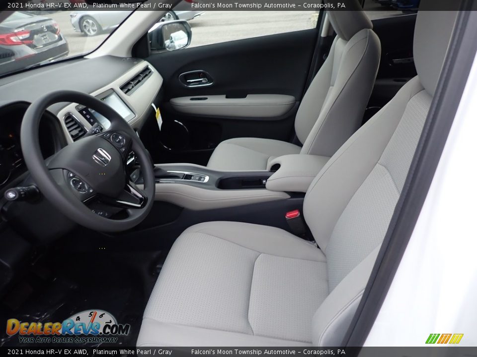 2021 Honda HR-V EX AWD Platinum White Pearl / Gray Photo #9