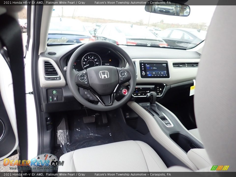 2021 Honda HR-V EX AWD Platinum White Pearl / Gray Photo #11