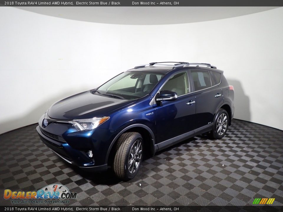 2018 Toyota RAV4 Limited AWD Hybrid Electric Storm Blue / Black Photo #7