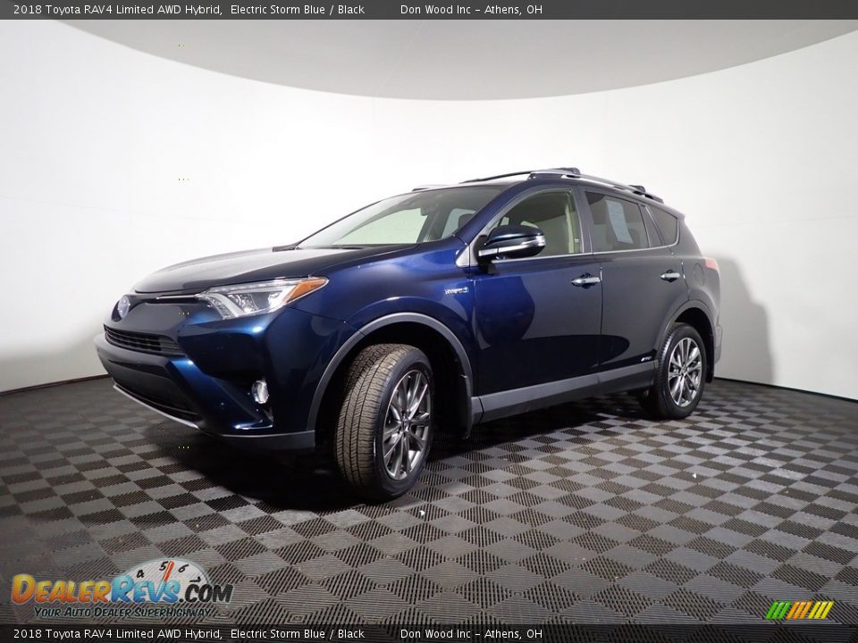 2018 Toyota RAV4 Limited AWD Hybrid Electric Storm Blue / Black Photo #8