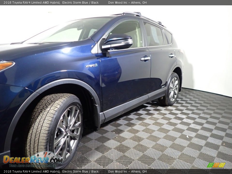 2018 Toyota RAV4 Limited AWD Hybrid Electric Storm Blue / Black Photo #9