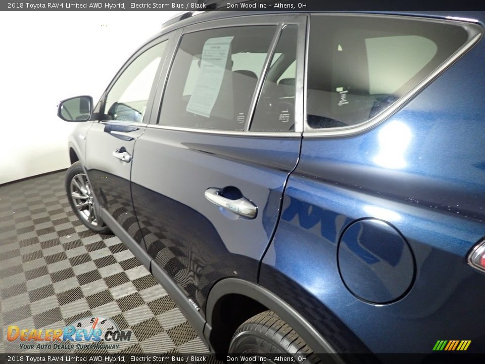 2018 Toyota RAV4 Limited AWD Hybrid Electric Storm Blue / Black Photo #18