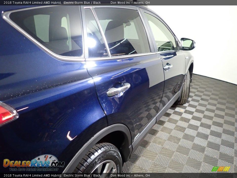 2018 Toyota RAV4 Limited AWD Hybrid Electric Storm Blue / Black Photo #19