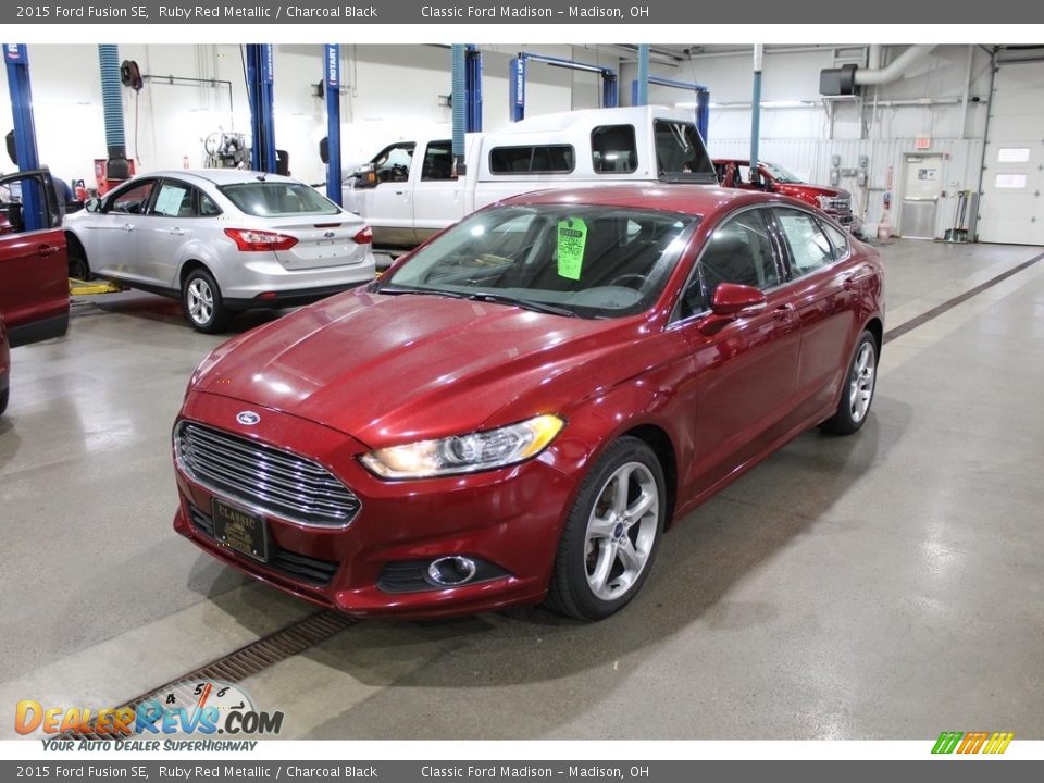 2015 Ford Fusion SE Ruby Red Metallic / Charcoal Black Photo #1