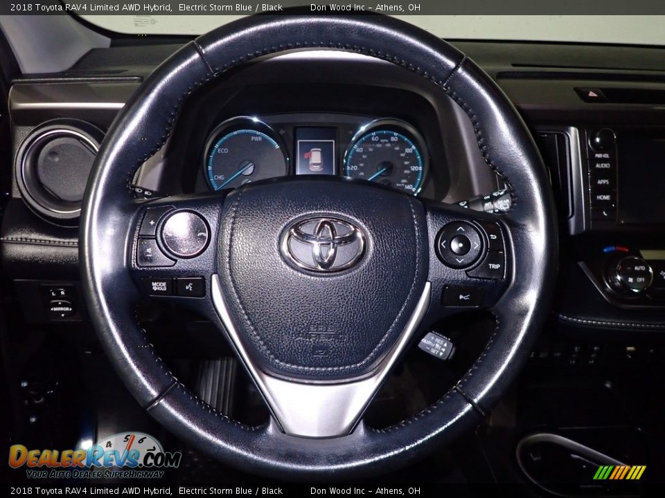 2018 Toyota RAV4 Limited AWD Hybrid Electric Storm Blue / Black Photo #27