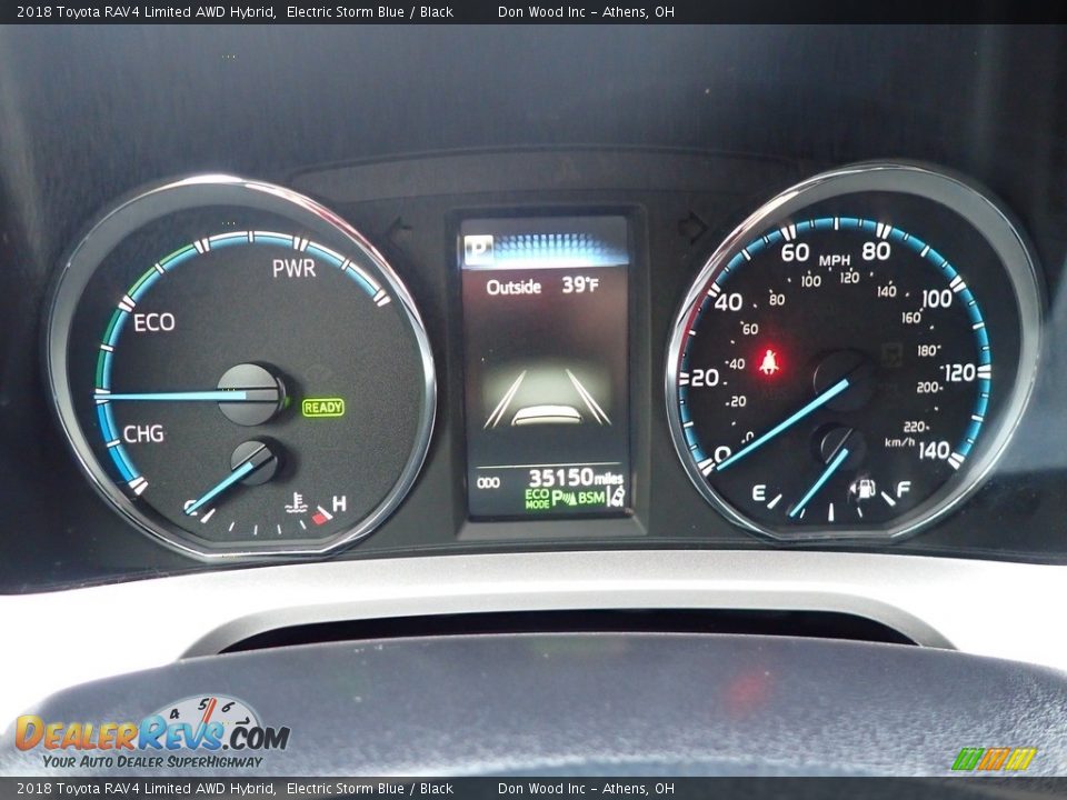 2018 Toyota RAV4 Limited AWD Hybrid Electric Storm Blue / Black Photo #28