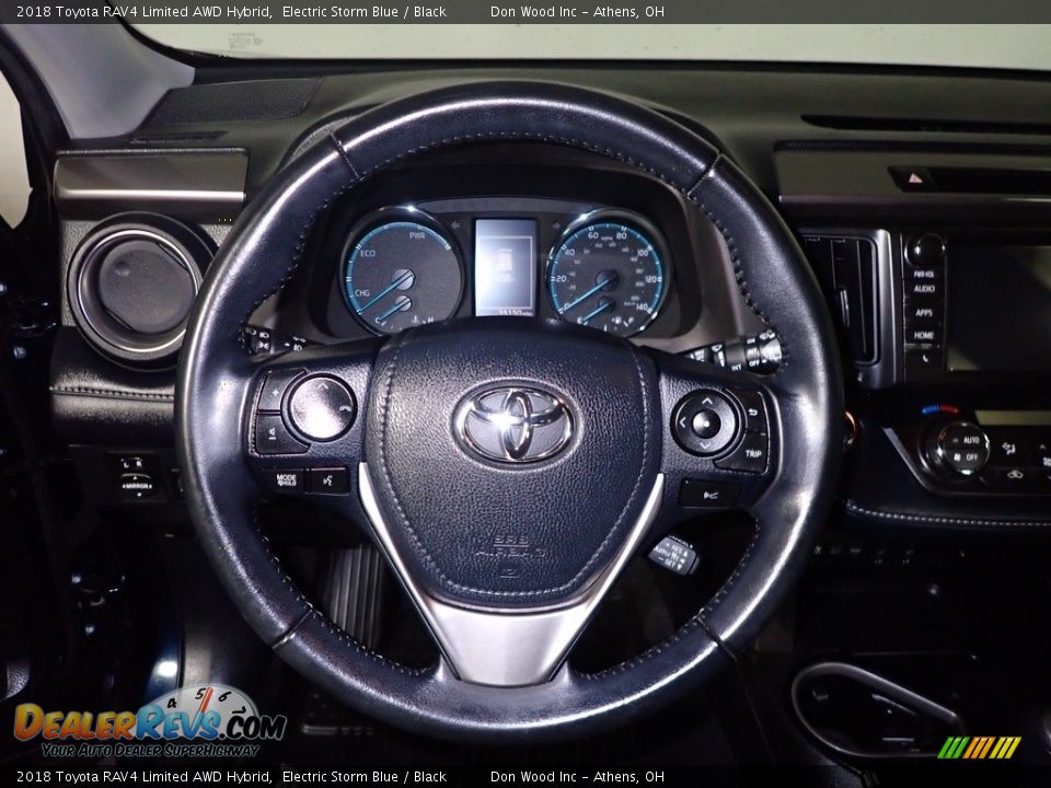 2018 Toyota RAV4 Limited AWD Hybrid Electric Storm Blue / Black Photo #29