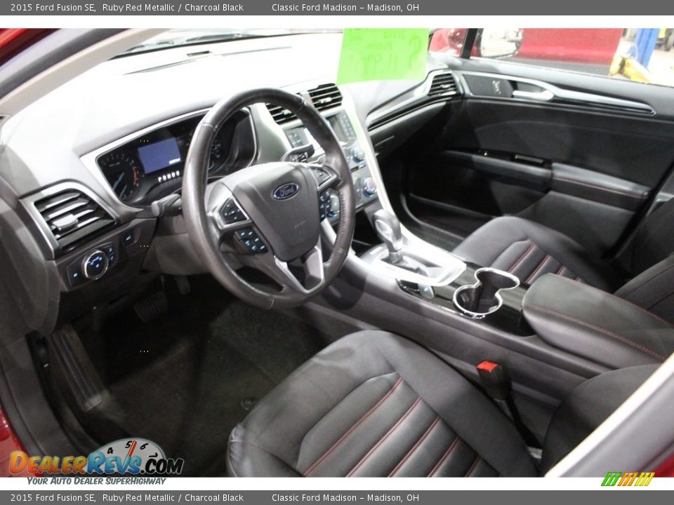 2015 Ford Fusion SE Ruby Red Metallic / Charcoal Black Photo #11