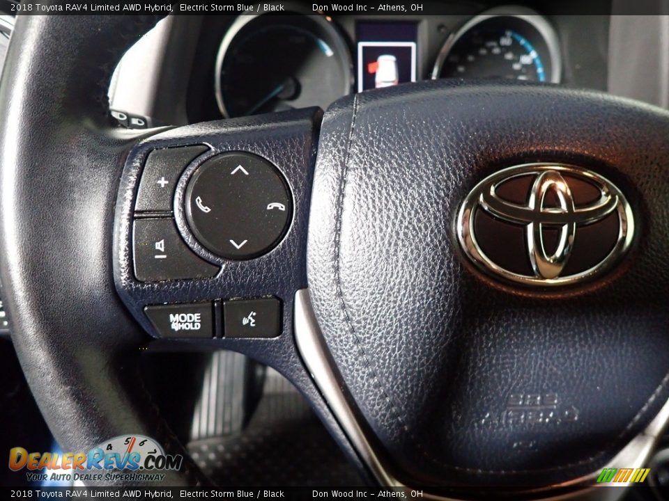 2018 Toyota RAV4 Limited AWD Hybrid Electric Storm Blue / Black Photo #30