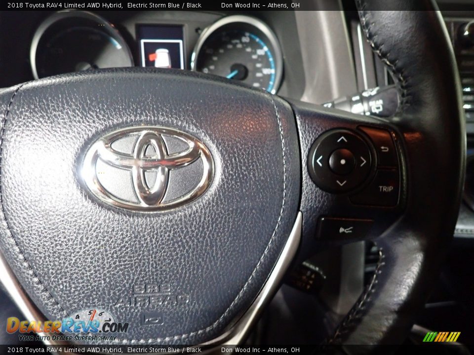 2018 Toyota RAV4 Limited AWD Hybrid Electric Storm Blue / Black Photo #31