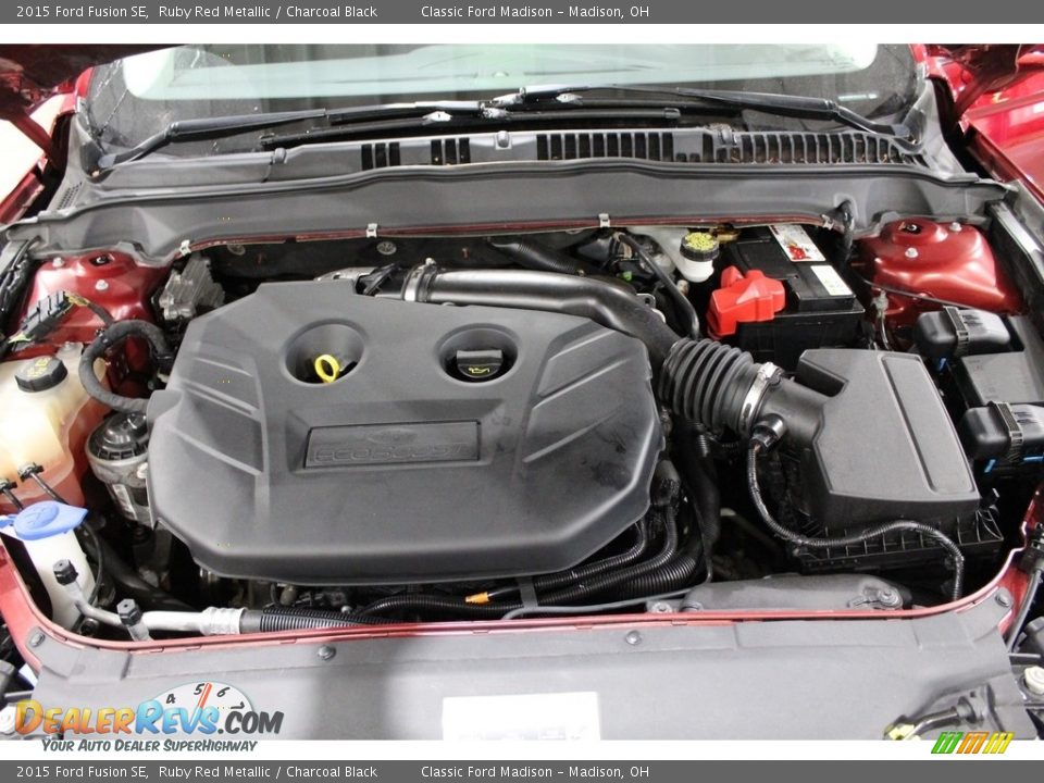 2015 Ford Fusion SE Ruby Red Metallic / Charcoal Black Photo #15