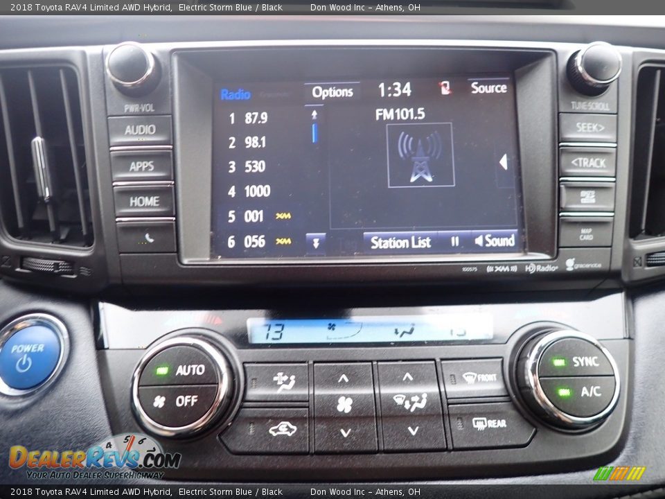 2018 Toyota RAV4 Limited AWD Hybrid Electric Storm Blue / Black Photo #34