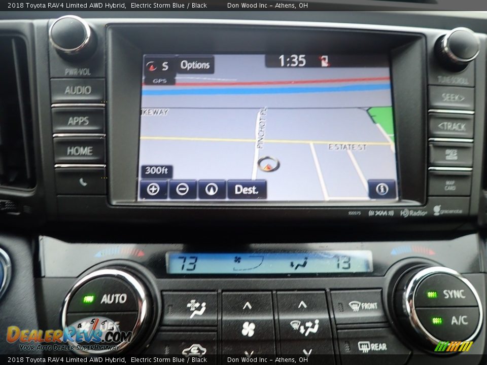 2018 Toyota RAV4 Limited AWD Hybrid Electric Storm Blue / Black Photo #35