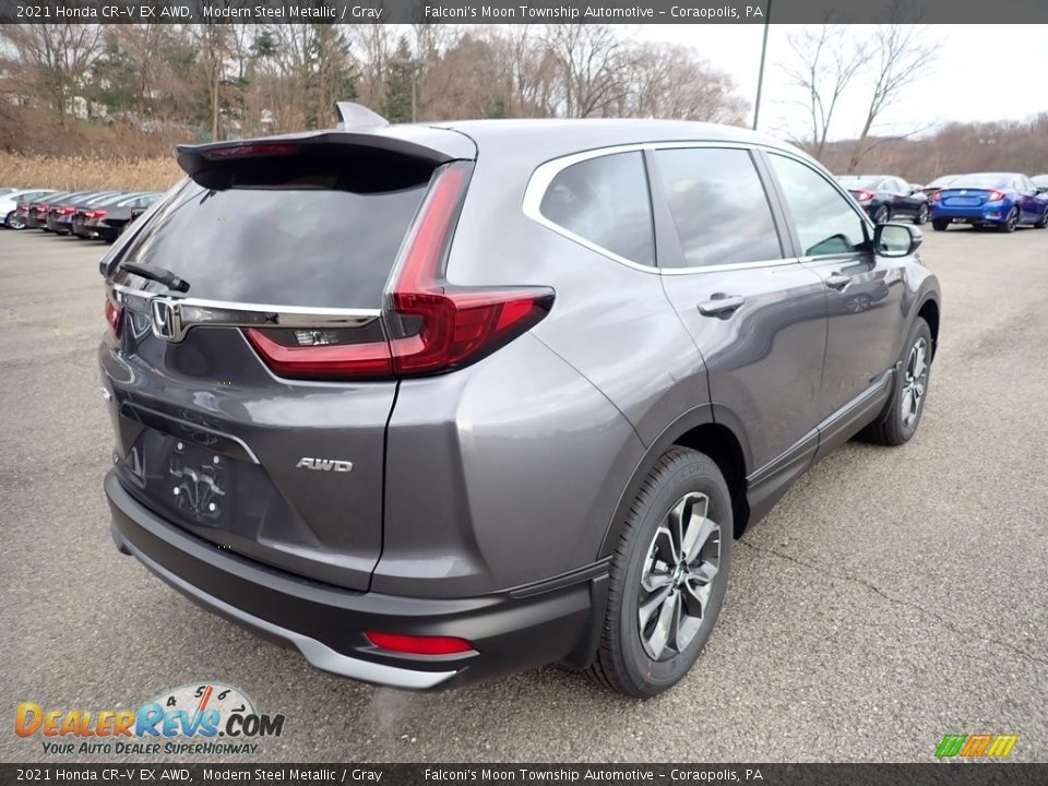 2021 Honda CR-V EX AWD Modern Steel Metallic / Gray Photo #5