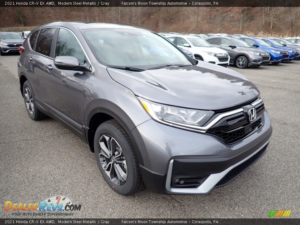 2021 Honda CR-V EX AWD Modern Steel Metallic / Gray Photo #6