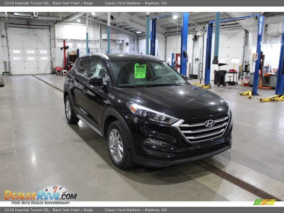 2018 Hyundai Tucson SEL Black Noir Pearl / Beige Photo #3