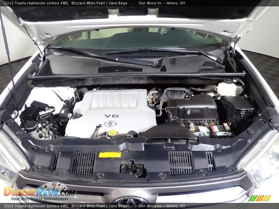 2013 Toyota Highlander Limited 4WD Blizzard White Pearl / Sand Beige Photo #6