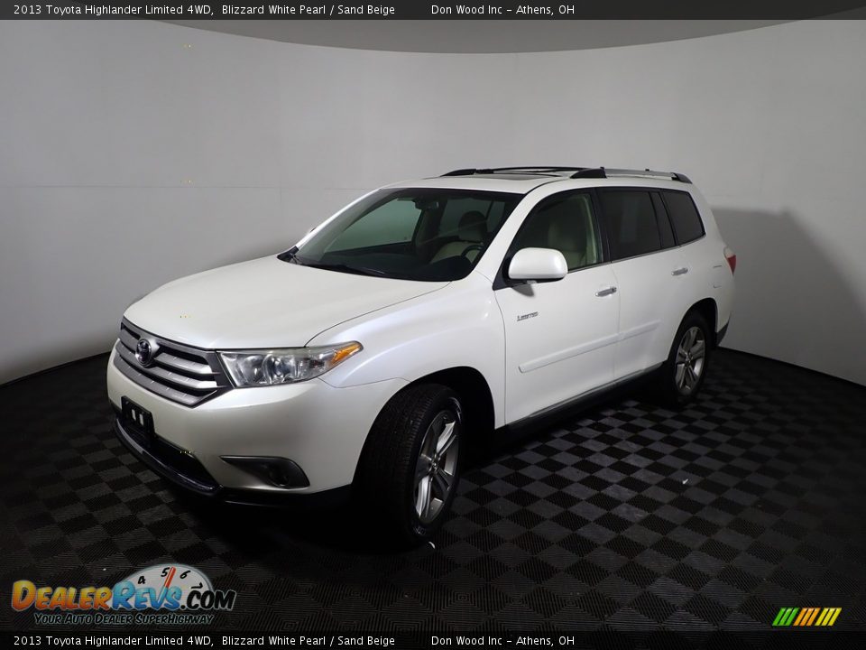 2013 Toyota Highlander Limited 4WD Blizzard White Pearl / Sand Beige Photo #7