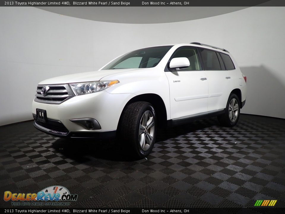 2013 Toyota Highlander Limited 4WD Blizzard White Pearl / Sand Beige Photo #8