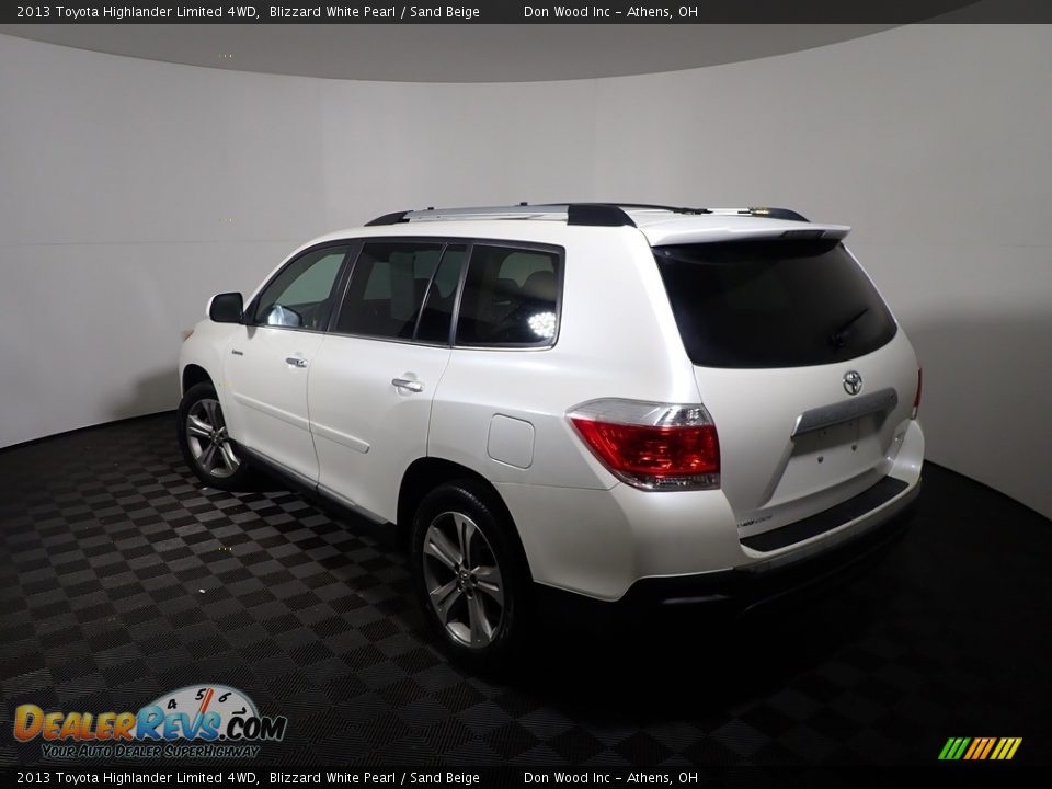 2013 Toyota Highlander Limited 4WD Blizzard White Pearl / Sand Beige Photo #10