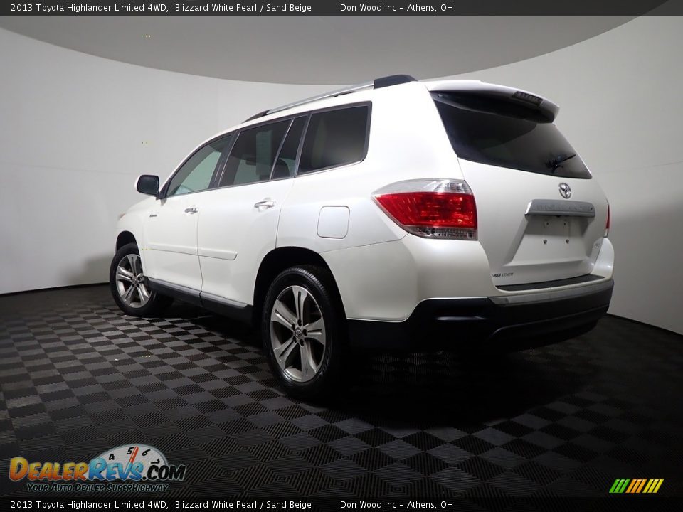 2013 Toyota Highlander Limited 4WD Blizzard White Pearl / Sand Beige Photo #11