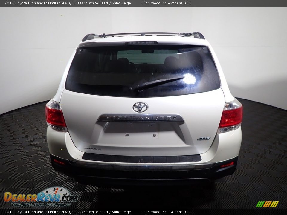2013 Toyota Highlander Limited 4WD Blizzard White Pearl / Sand Beige Photo #12