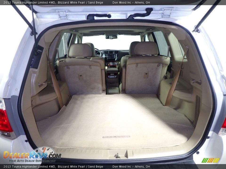 2013 Toyota Highlander Limited 4WD Blizzard White Pearl / Sand Beige Photo #15
