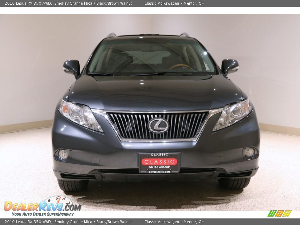 2010 Lexus RX 350 AWD Smokey Granite Mica / Black/Brown Walnut Photo #2