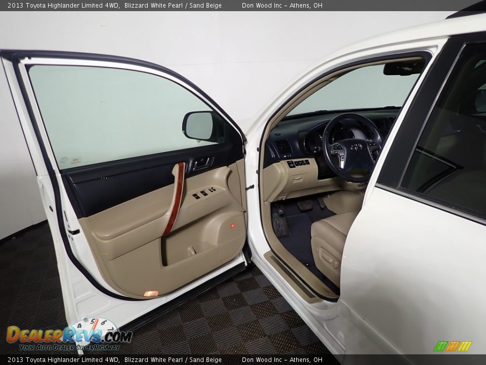 2013 Toyota Highlander Limited 4WD Blizzard White Pearl / Sand Beige Photo #21