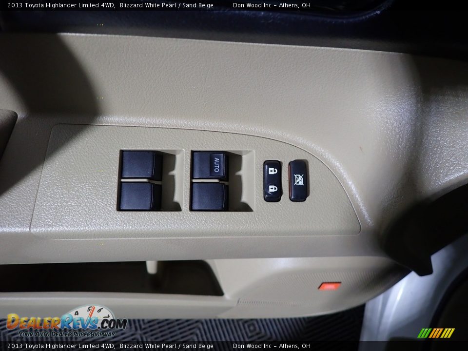 2013 Toyota Highlander Limited 4WD Blizzard White Pearl / Sand Beige Photo #22
