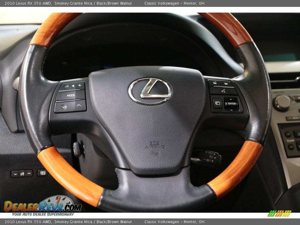 2010 Lexus RX 350 AWD Smokey Granite Mica / Black/Brown Walnut Photo #9