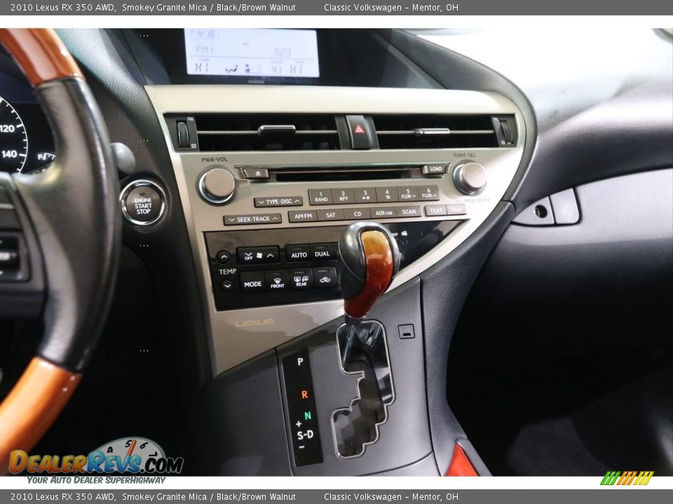 2010 Lexus RX 350 AWD Smokey Granite Mica / Black/Brown Walnut Photo #13